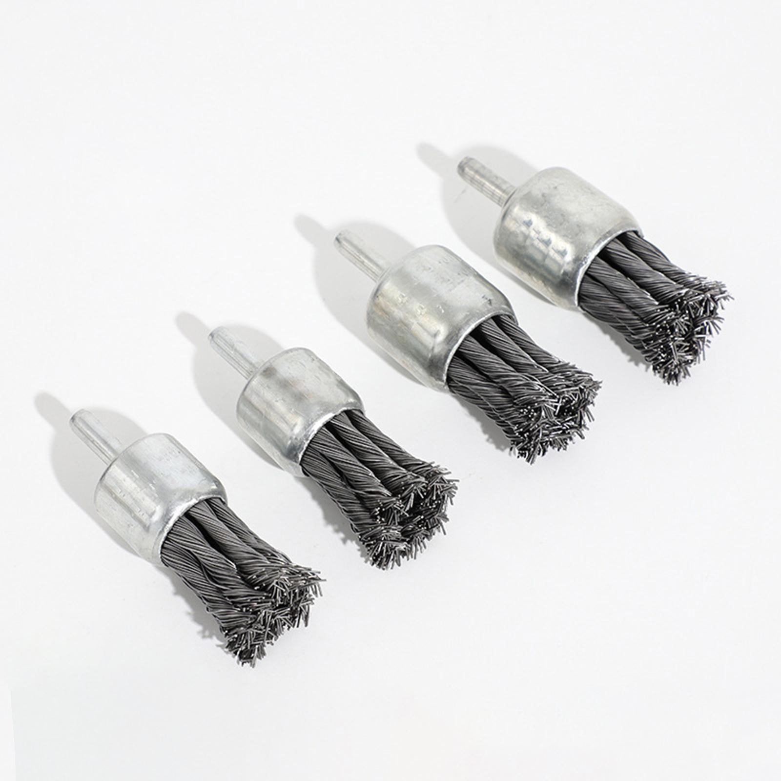 4xMetal Derusting Brush Rust Removal Drill Attachment Wire End Cup Brush Wheel