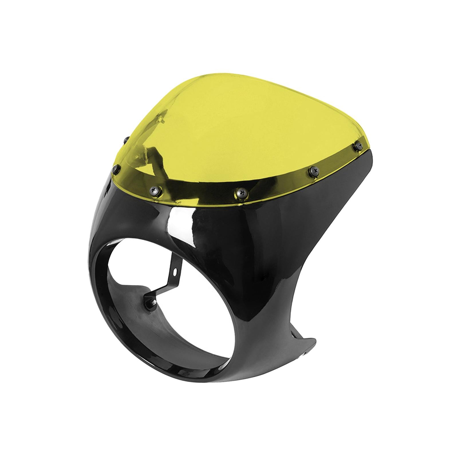 Headlight Fairing Screen Cowl Cover Motorcycle Windshield for Motorbike Bright Black Yellow