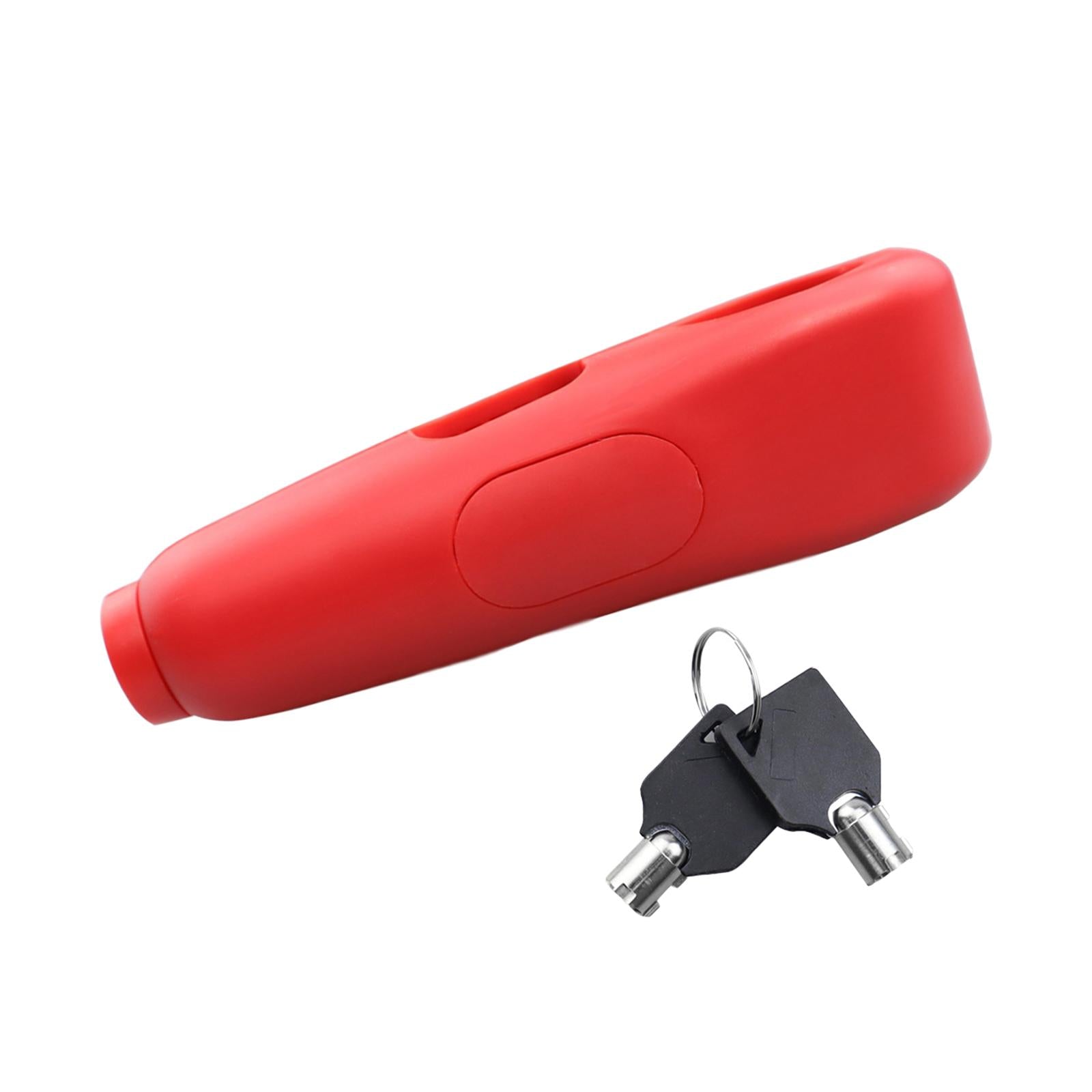 Motorcycle Handlebar Lock Heavy Duty with 2 Keys Bike Handlebar Lock Premium Red