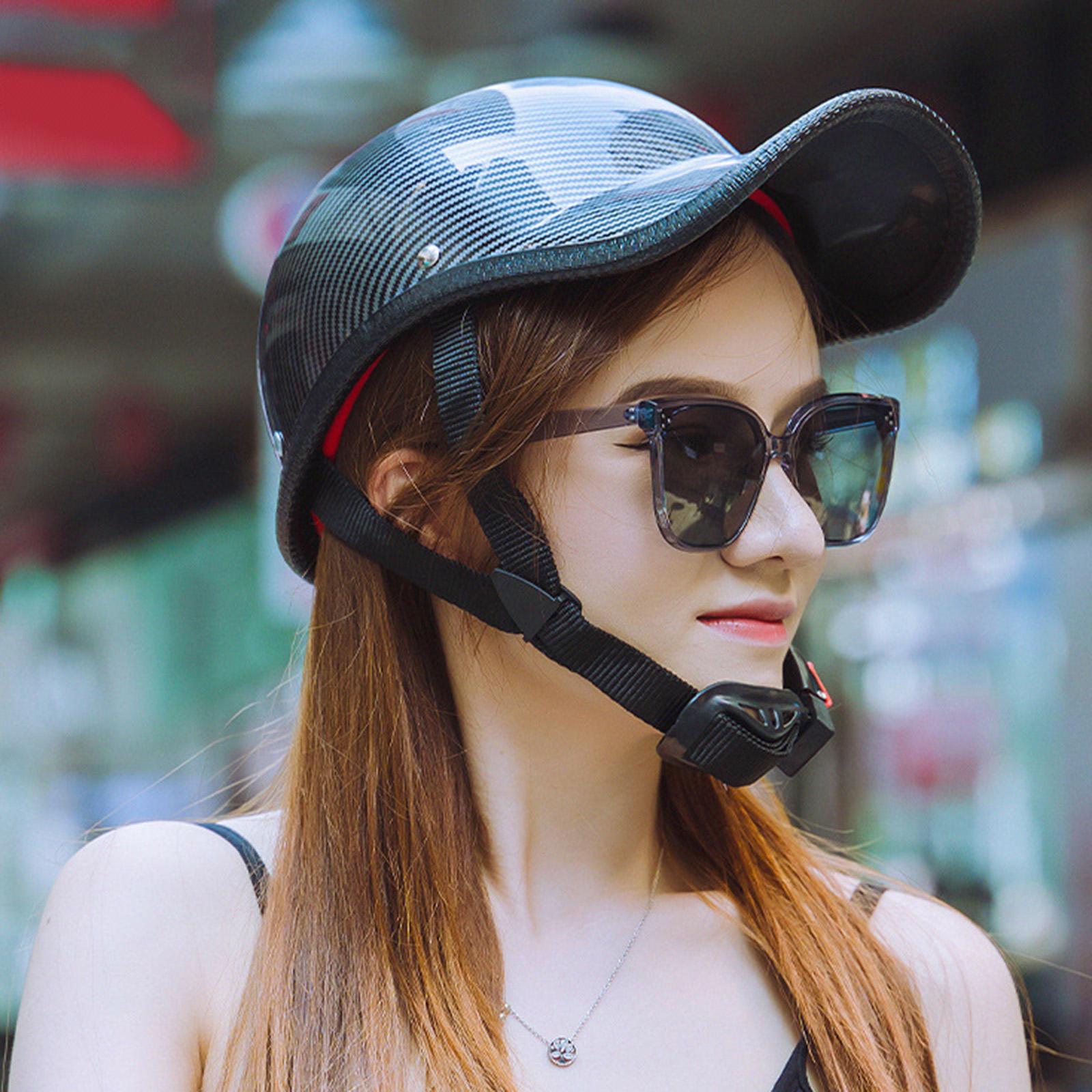 Half Helmet Vintage Style Anti UV Retro Helmet for Chopper Street Moped Style A