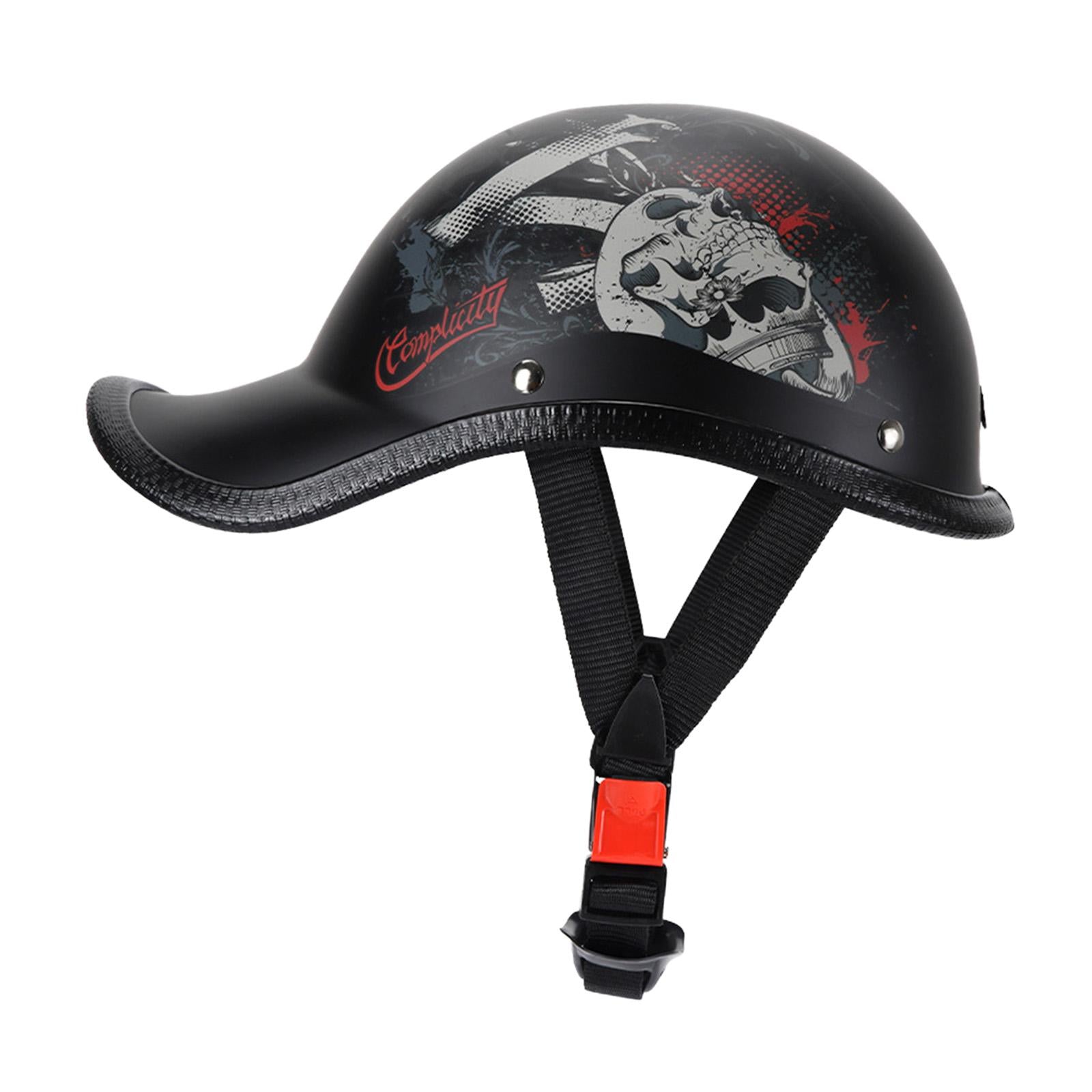 Half Helmet Vintage Style Anti UV Retro Helmet for Chopper Street Moped Style B