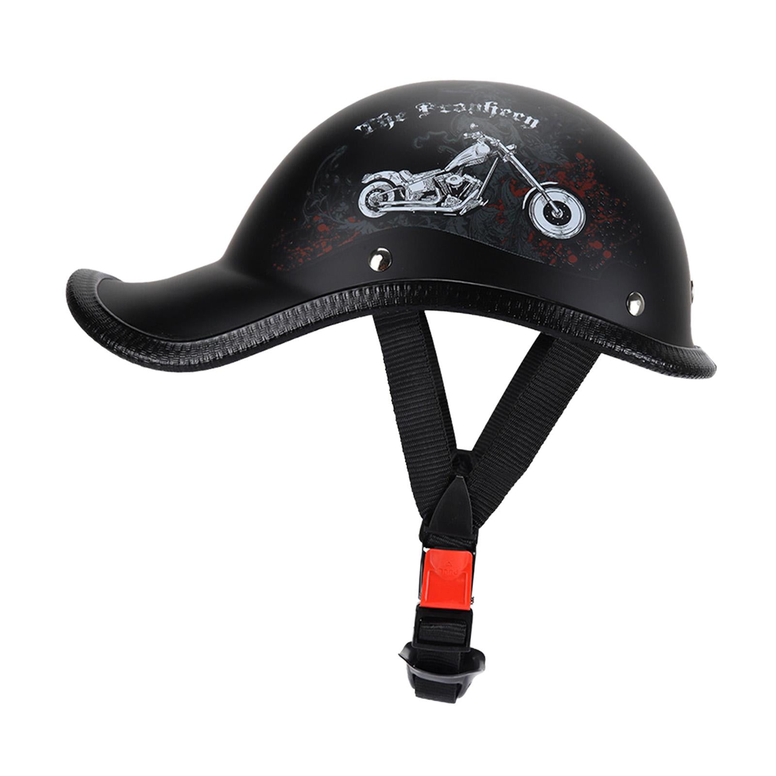 Half Helmet Vintage Style Anti UV Retro Helmet for Chopper Street Moped Style C
