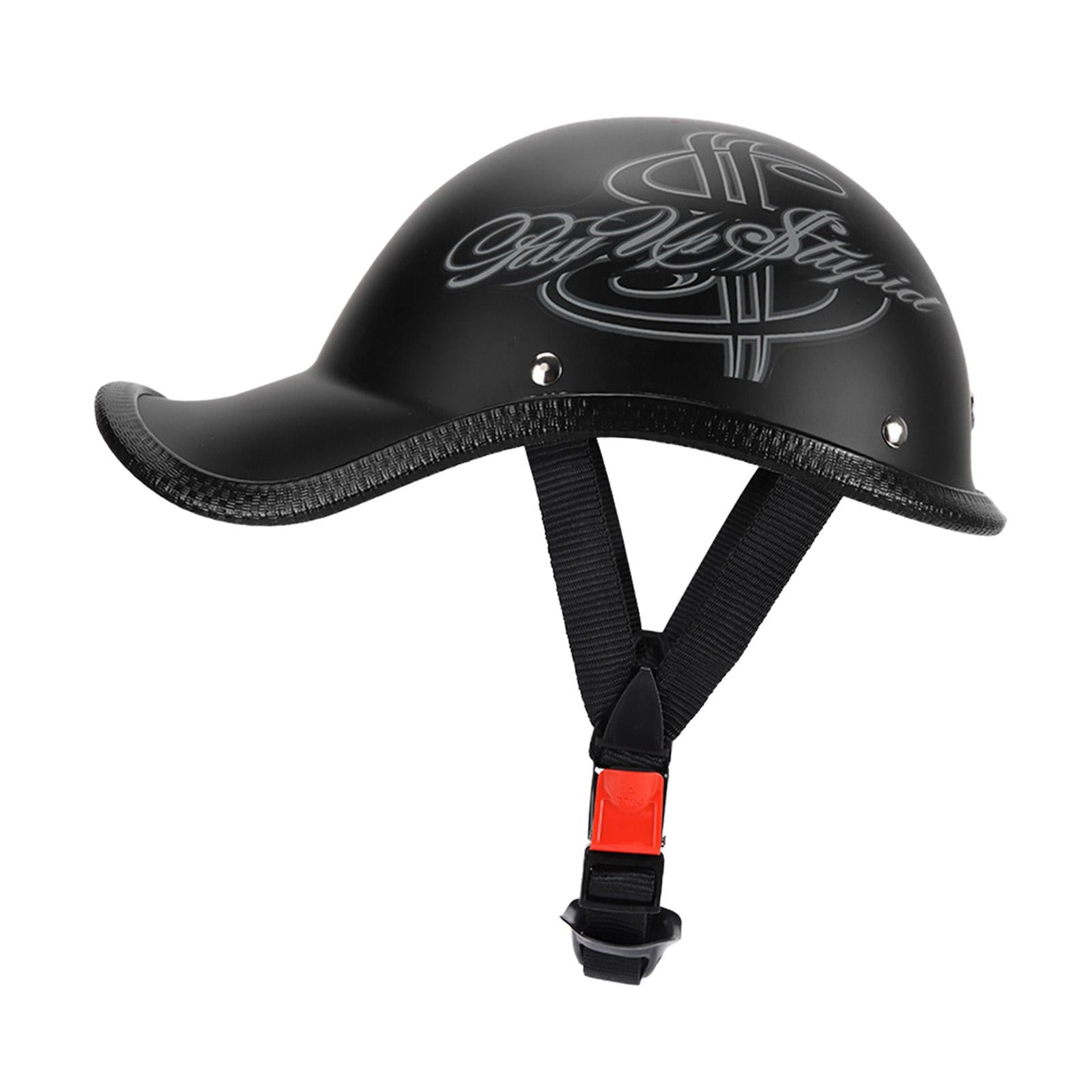 Half Helmet Vintage Style Anti UV Retro Helmet for Chopper Street Moped Style D