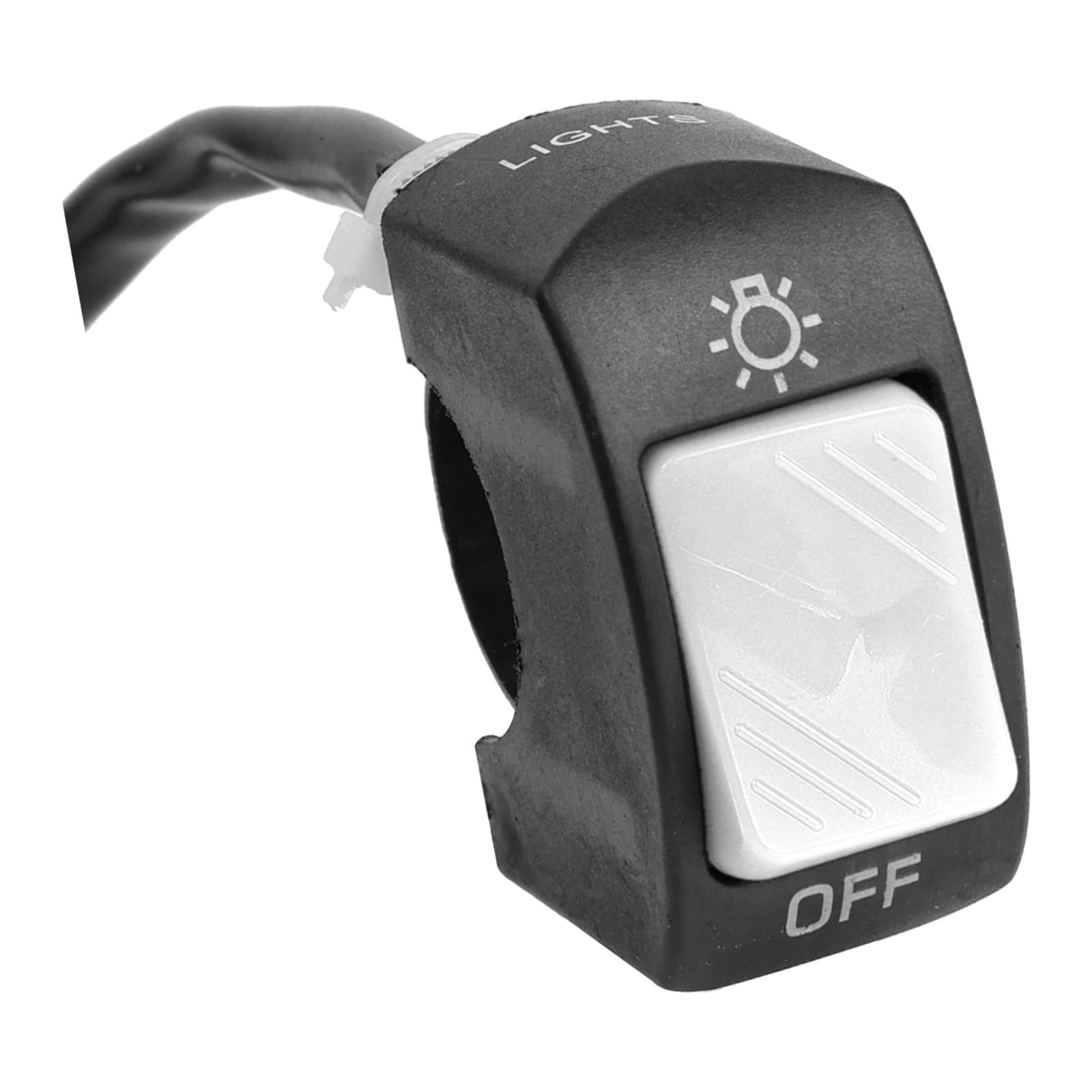 3xMotorcycle Headlight Control Switch Button Easy Installation Replaces on Off Switch Gray