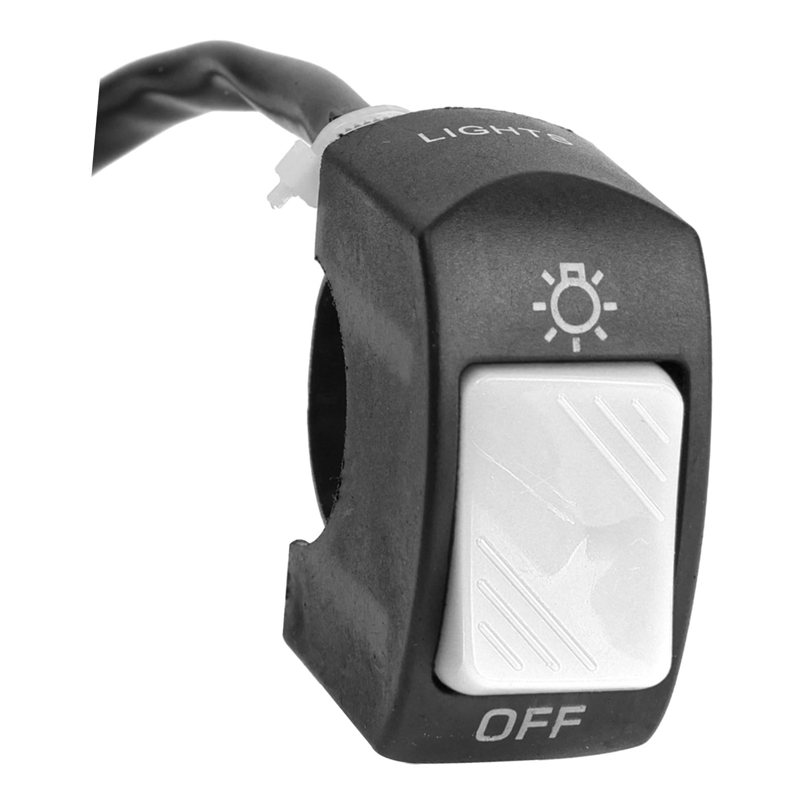 3xMotorcycle Headlight Control Switch Button Easy Installation Replaces on Off Switch Gray