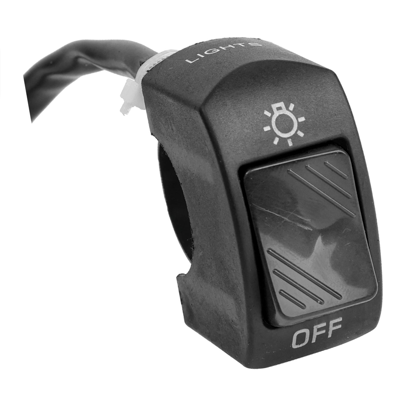 Motorcycle Headlight Control Switch Button Easy Installation Replaces on Off Switch Black