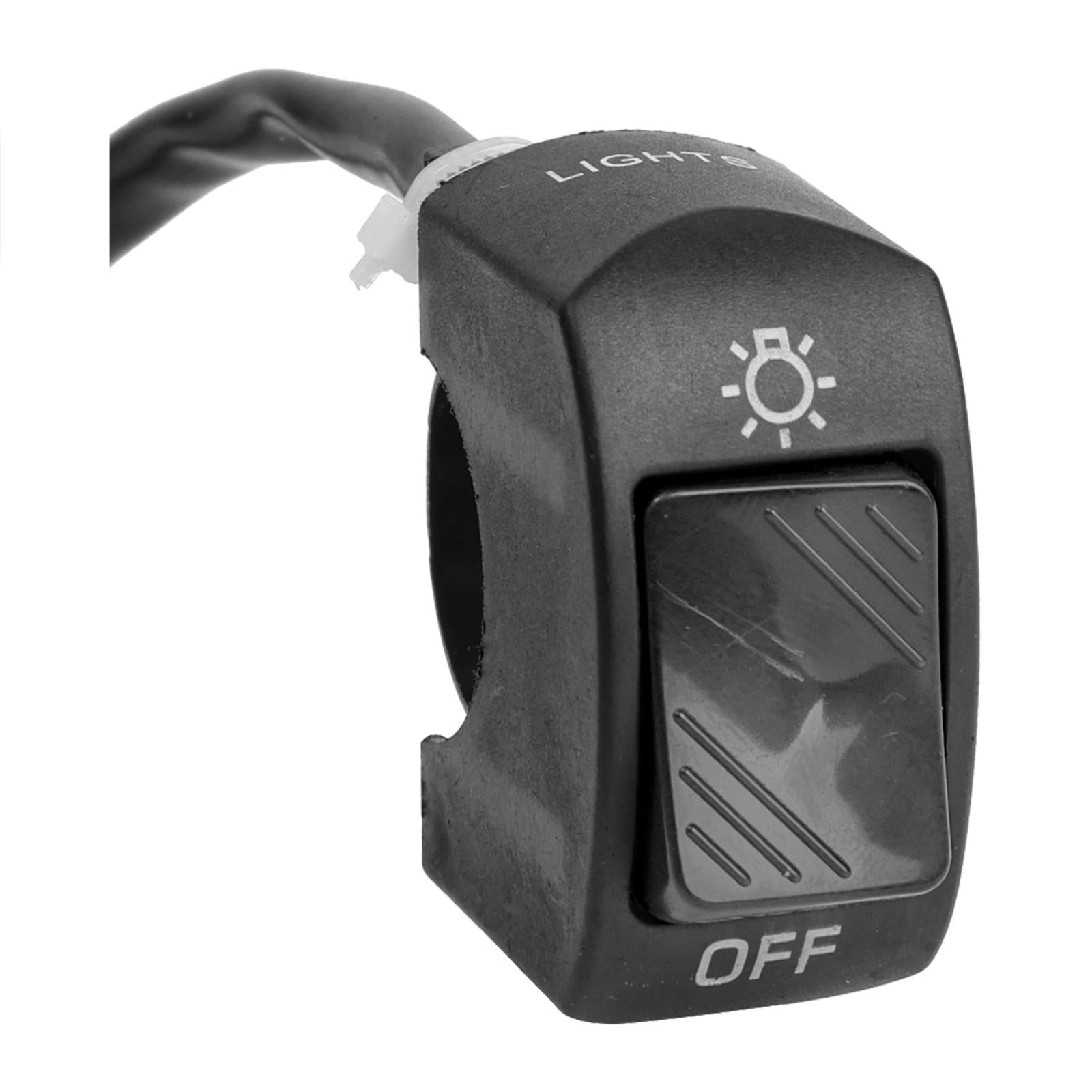 3xMotorcycle Headlight Control Switch Button Easy Installation Replaces on Off Switch Black