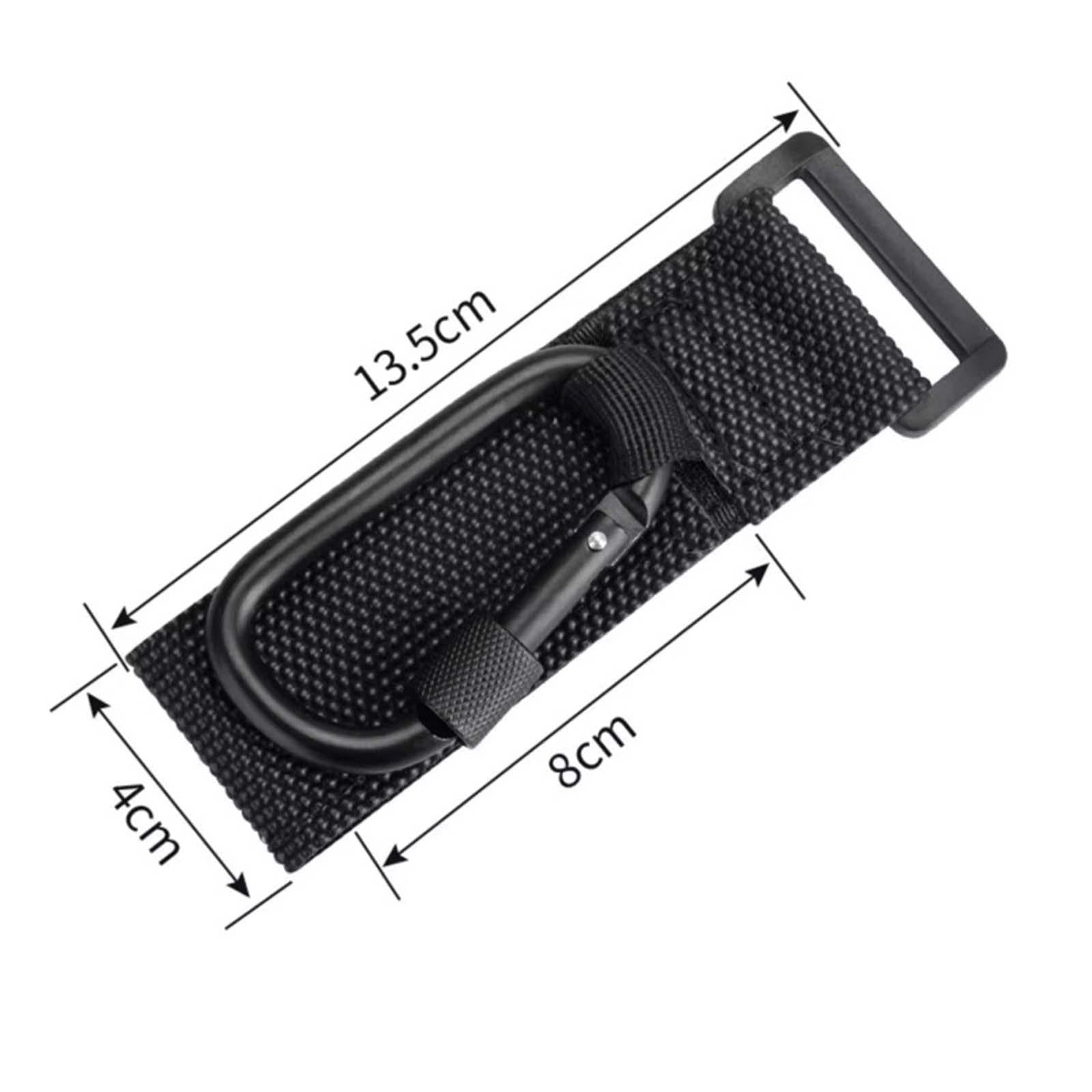 2Pcs Multifunctional Hook Convenient Installation Anti Slip Strap Motorcycle Hook Black