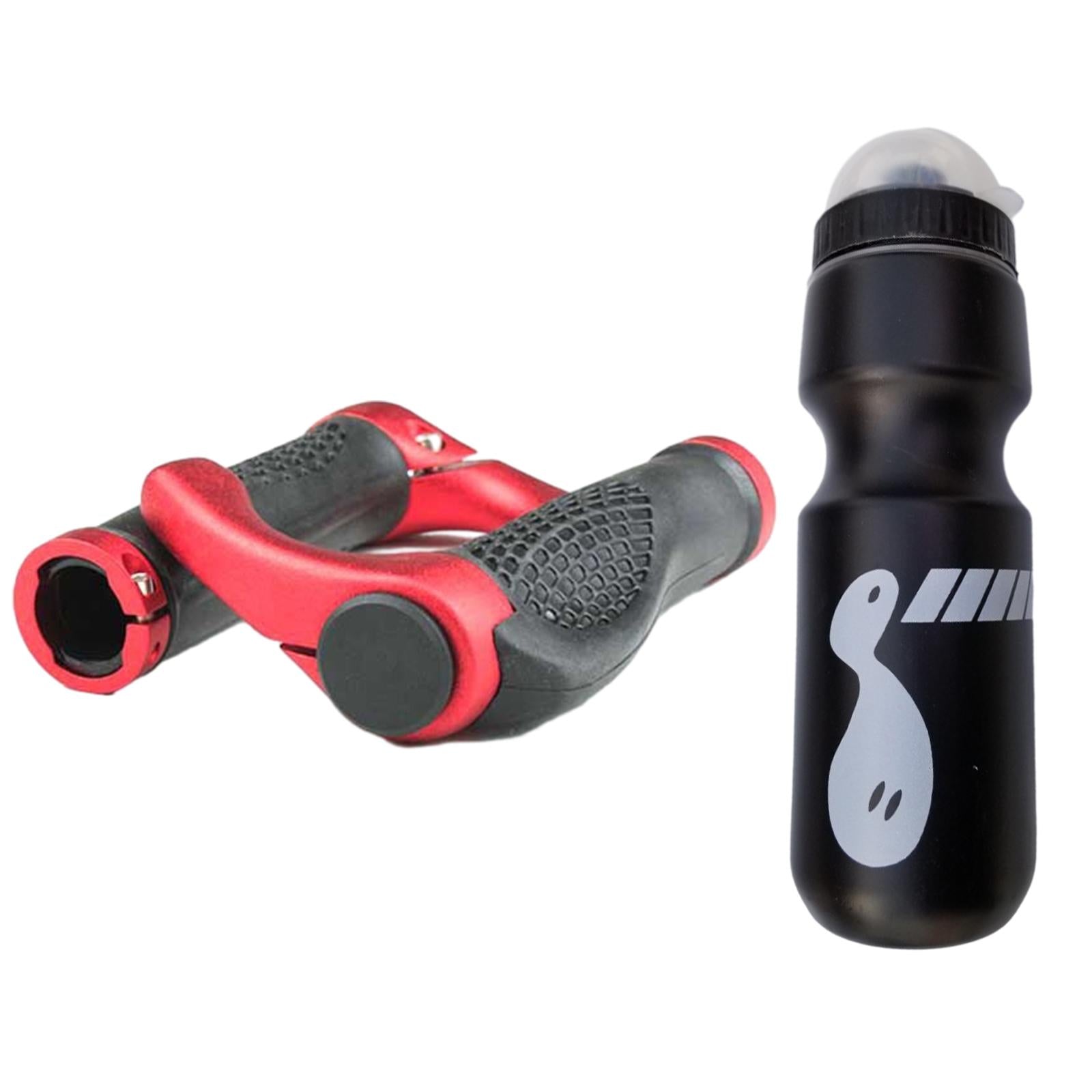 Bike Handlebar Grips Easy to Install Lock on Non Slip for Bikes Cycling Red