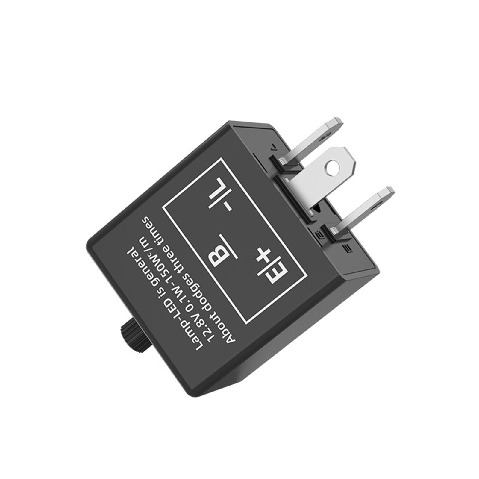 Motorcycle LED Flasher Relay 3 Pin 12V Durable Professional Replacement 1Pcs