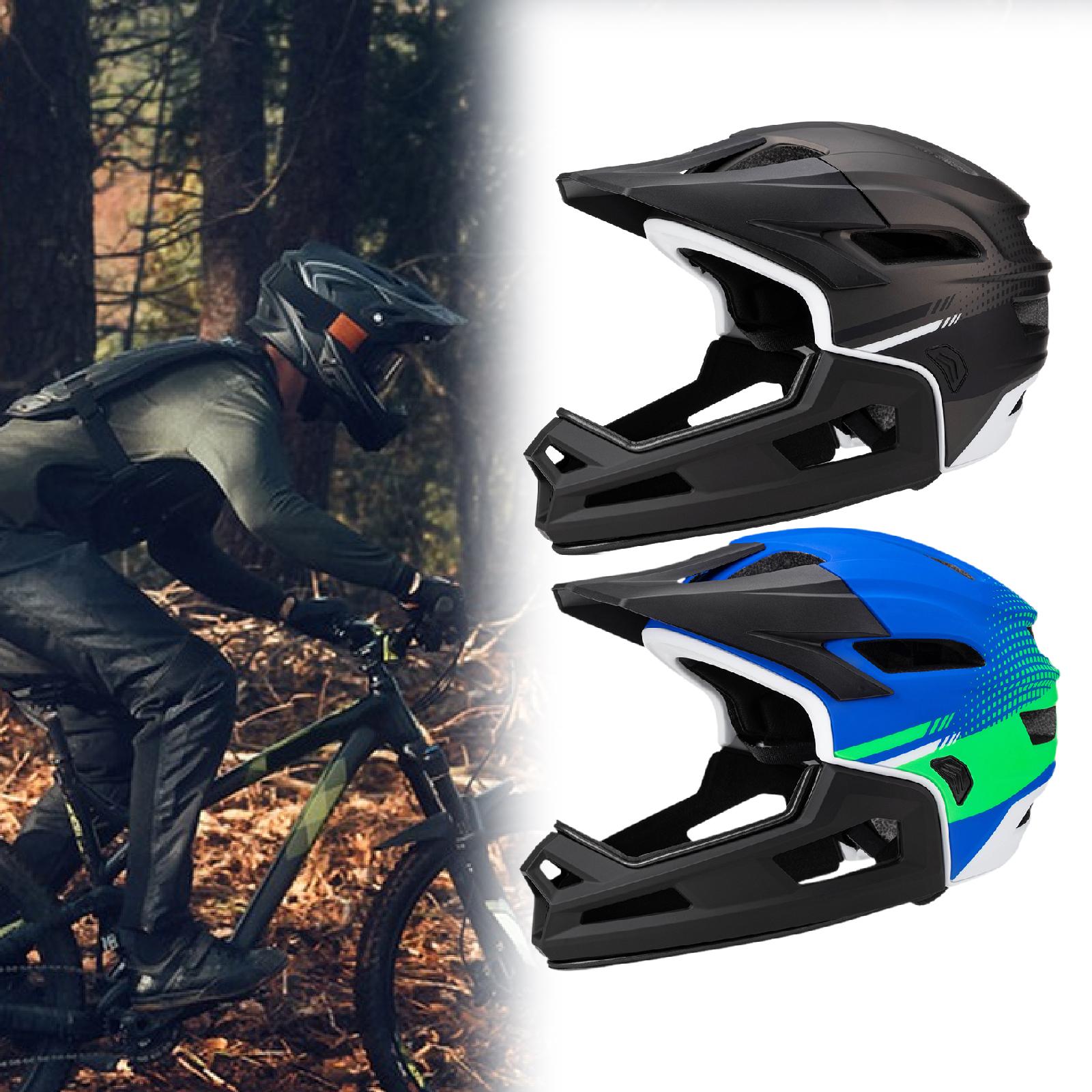 Bicycles Helmet Adjustable BMX Women Men Skateboarding Full Face Bike Helmet Black