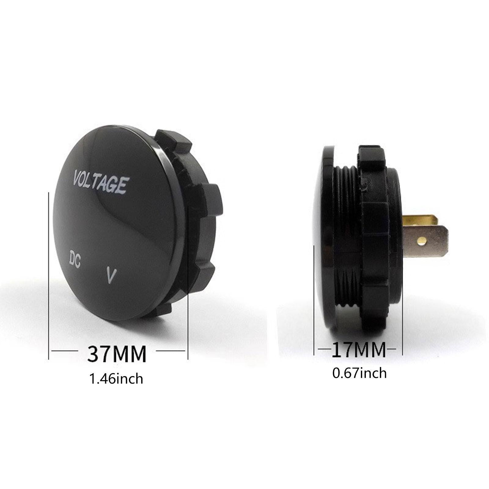 Digital Voltage Meter for 12V-24V with LED Digital Display Car Voltage Gauge Green Digital