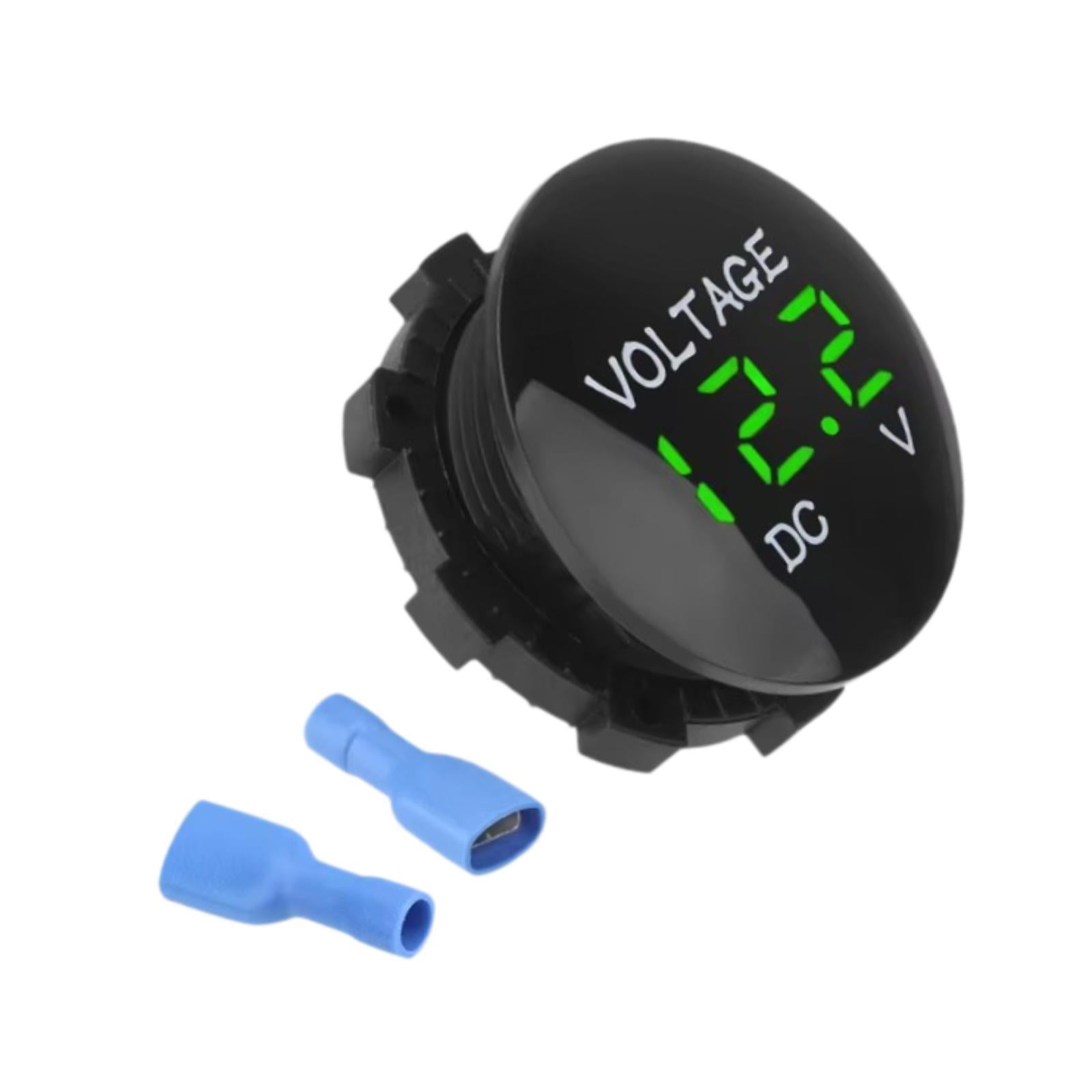 Digital Voltage Meter for 12V-24V with LED Digital Display Car Voltage Gauge Green Digital