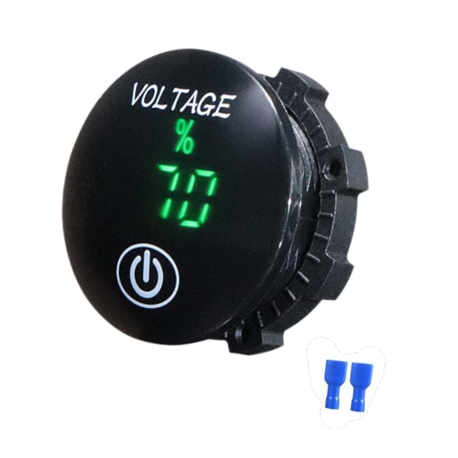 Car Gauge Voltmeter 12V-24V Easily Install Multipurpose Sturdy Voltmeter green