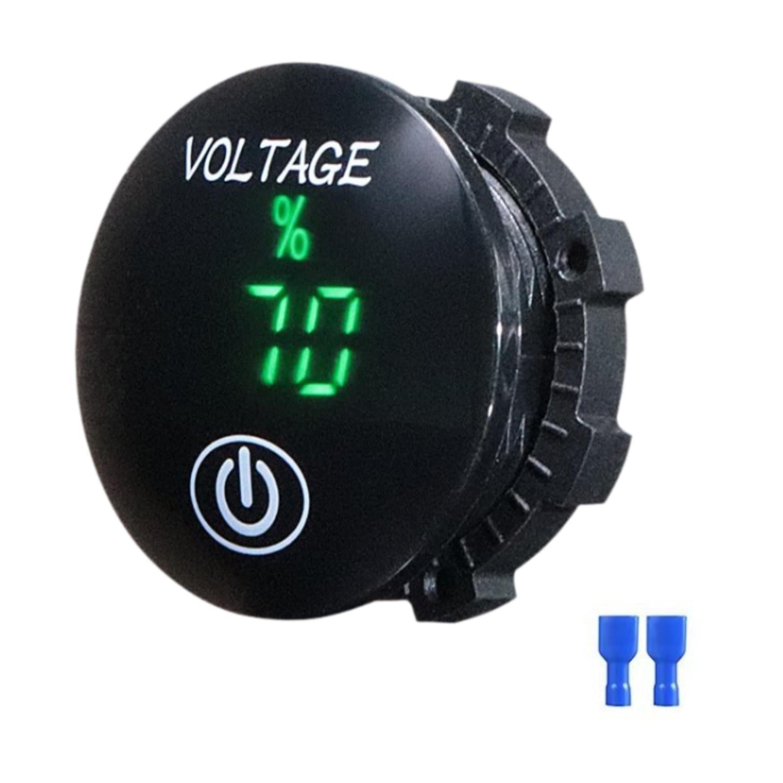 Car Gauge Voltmeter 12V-24V Easily Install Multipurpose Sturdy Voltmeter green