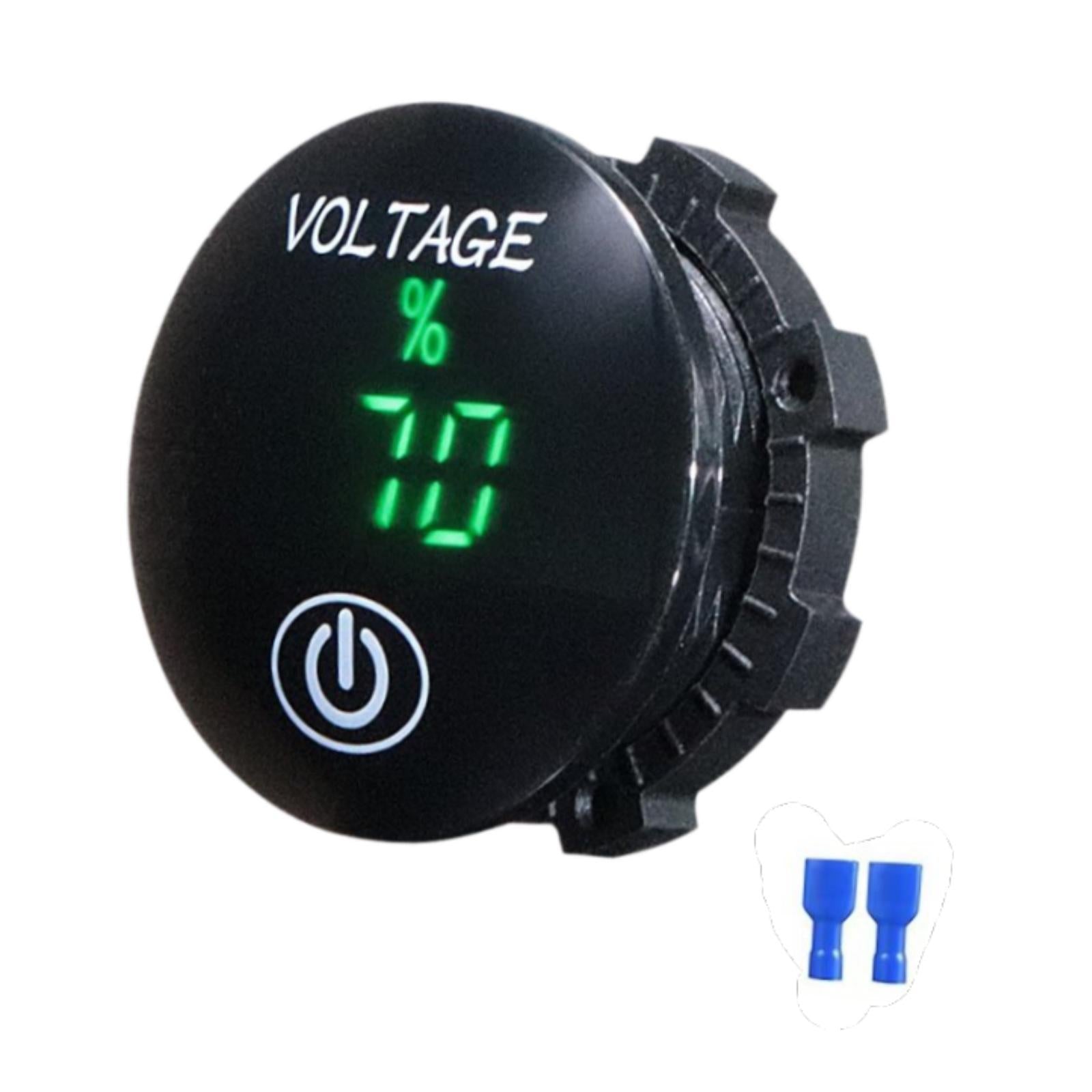 Car Gauge Voltmeter 12V-24V Easily Install Multipurpose Sturdy Voltmeter green