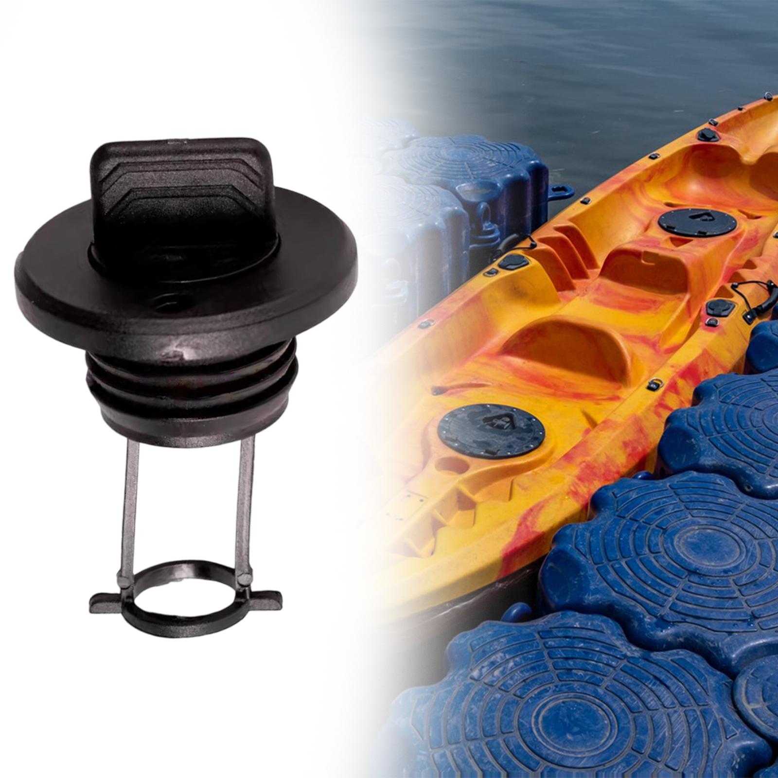 Kayak Drain Plug Fits 1 Diameter Drains 2.6x1.7inch Lightweight Replacement Black"