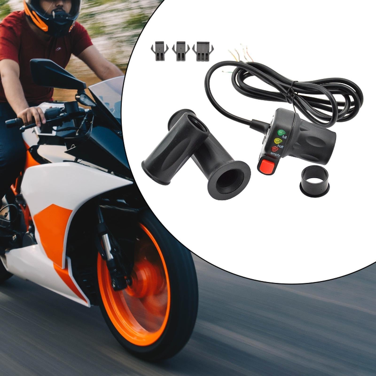 Twist Gas Handle Waterproof Lightweight Electric Bike Throttle Grip Fittings 48V