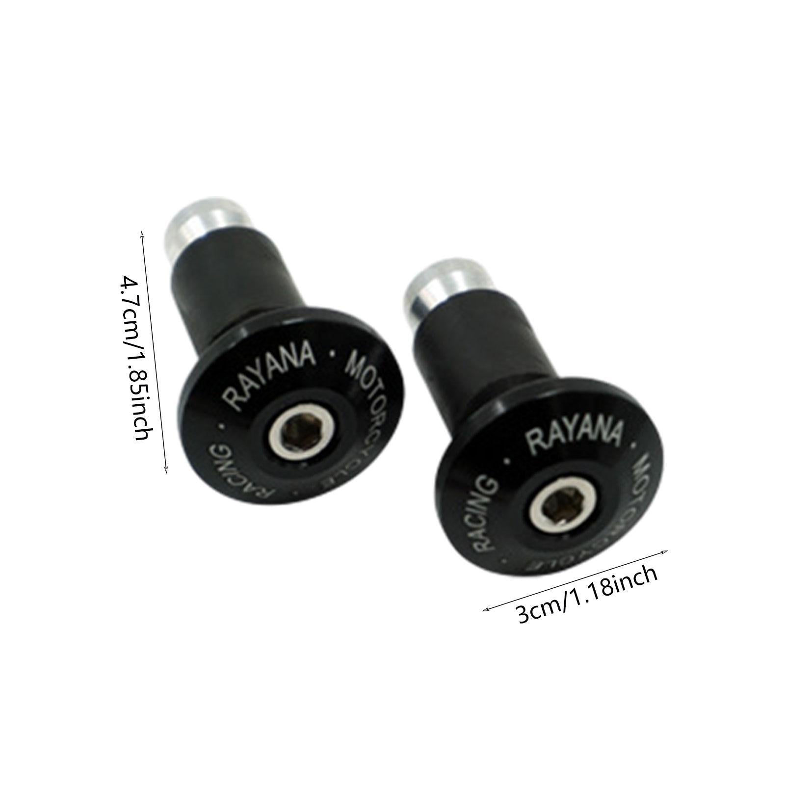 2 Pieces Motorcycle Handlebar Ends Sturdy Spare Part Motorcycle Bar End Cap black