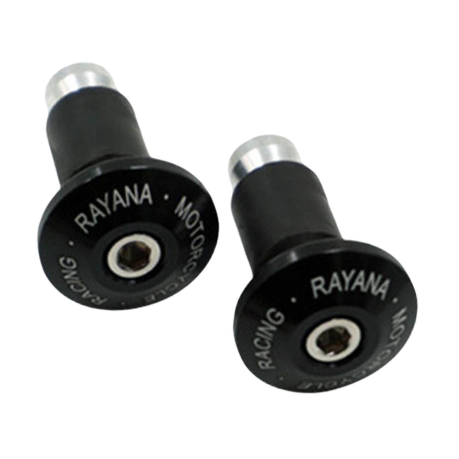 2 Pieces Motorcycle Handlebar Ends Sturdy Spare Part Motorcycle Bar End Cap black
