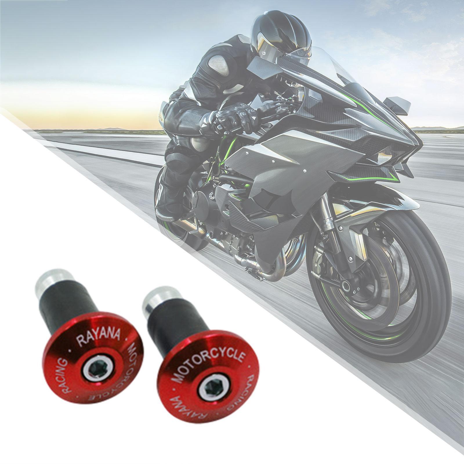 2 Pieces Motorcycle Handlebar Ends Sturdy Spare Part Motorcycle Bar End Cap red