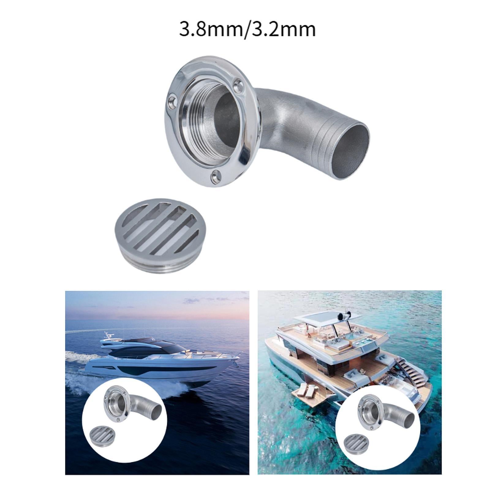 Stainless Steel Marine Deck Drain Easy to Install Replace Heavy Duty Scupper 38mm