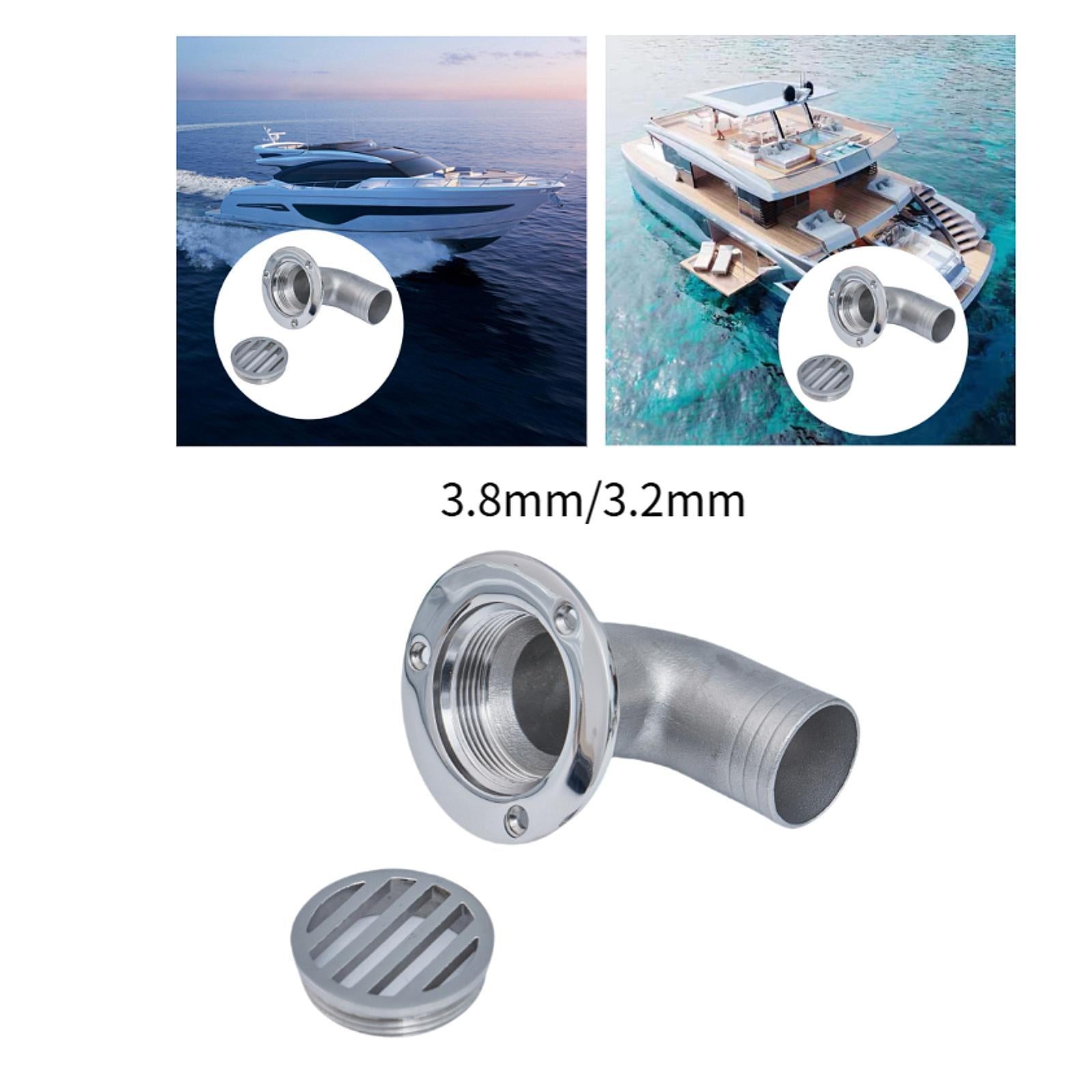 Stainless Steel Marine Deck Drain Easy to Install Replace Heavy Duty Scupper 38mm