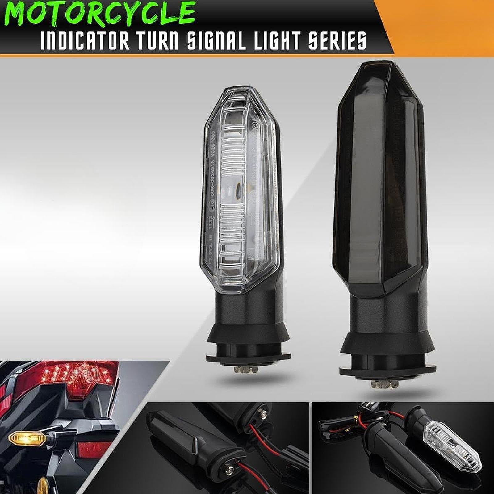 2 Pieces Motorcycle Turn Signal Tail Light Accessory for Honda CB 400 x Clear Len