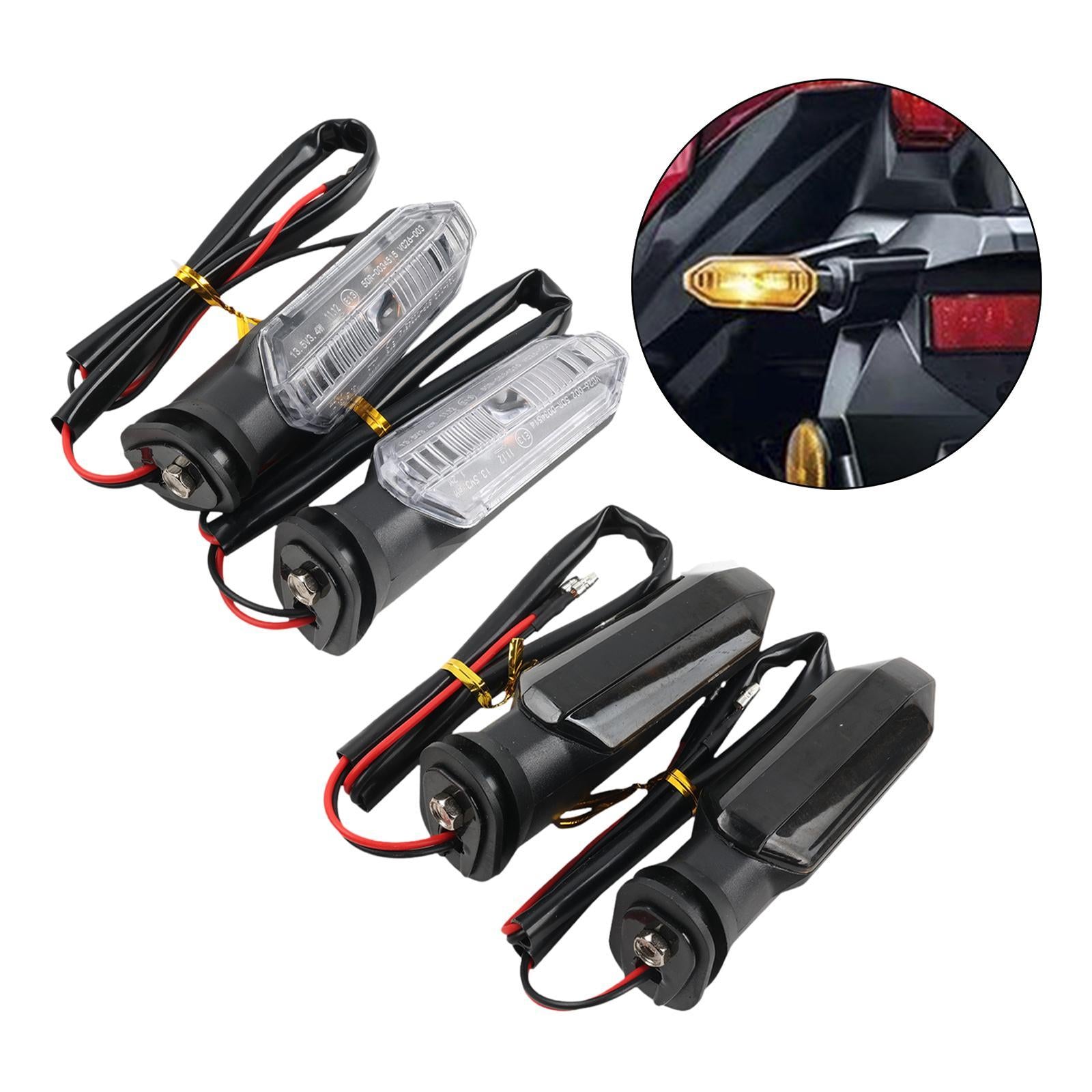 2 Pieces Motorcycle Turn Signal Tail Light Accessory for Honda CB 400 x Clear Len