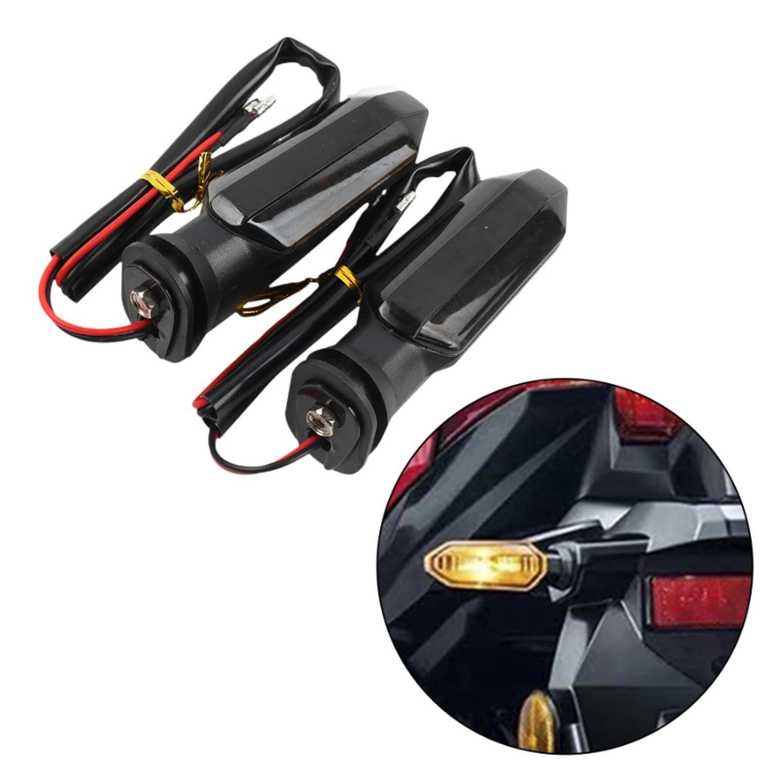 2 Pieces Motorcycle Turn Signal Tail Light Accessory for Honda CB 400 x Smoke Len