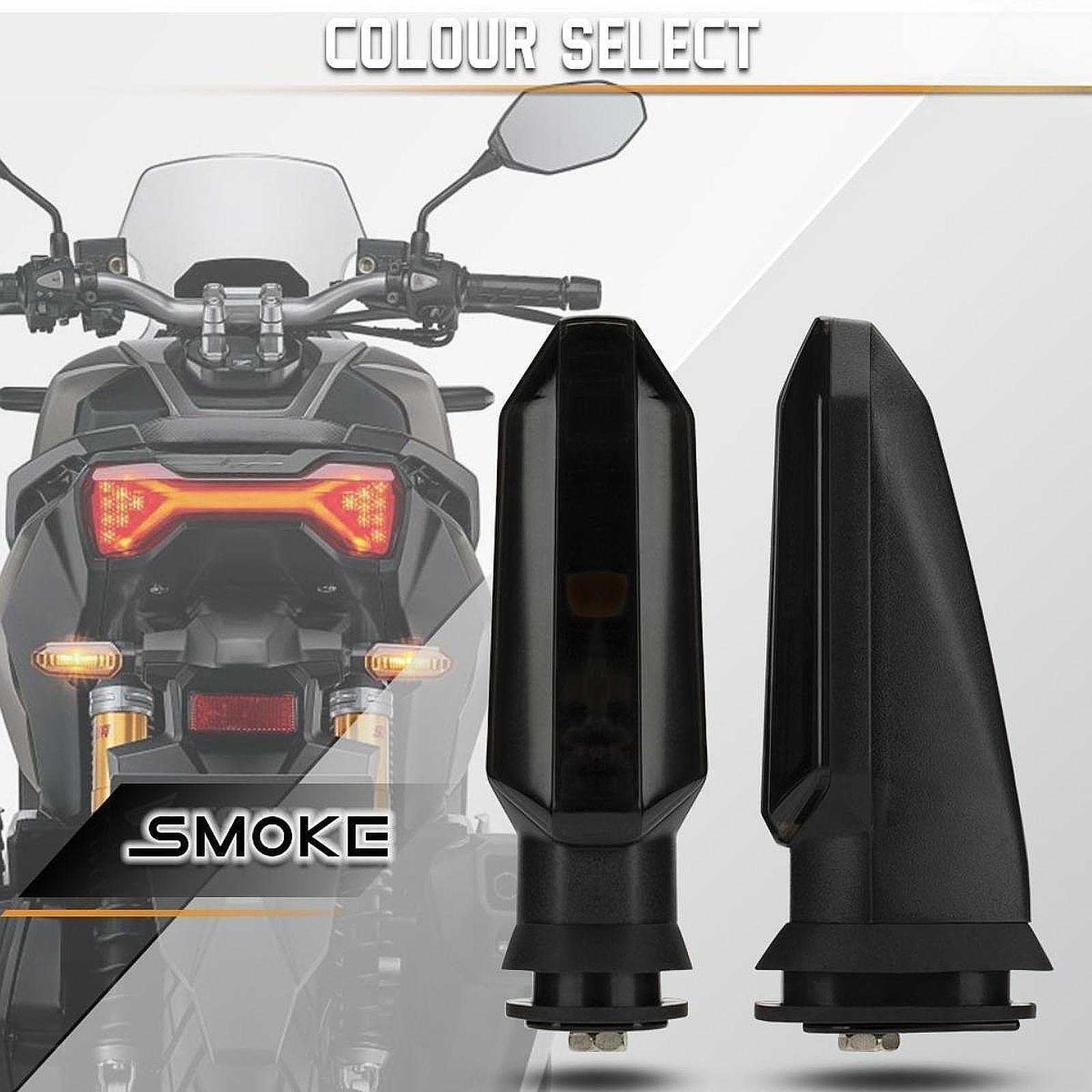 2 Pieces Motorcycle Turn Signal Tail Light Accessory for Honda CB 400 x Smoke Len