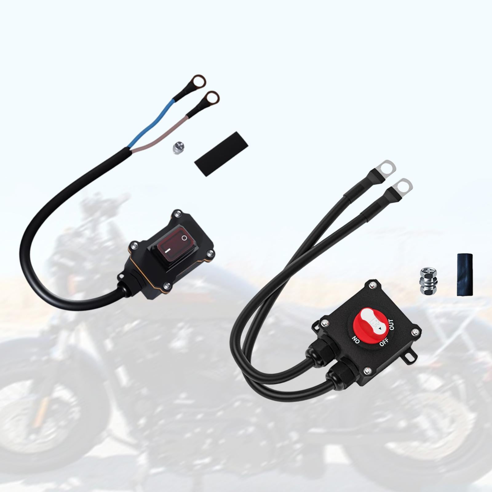 Motorcyle Disconnect Switch Replace Parts Easy to Install Inline Wire Switch for 250cc motorbike