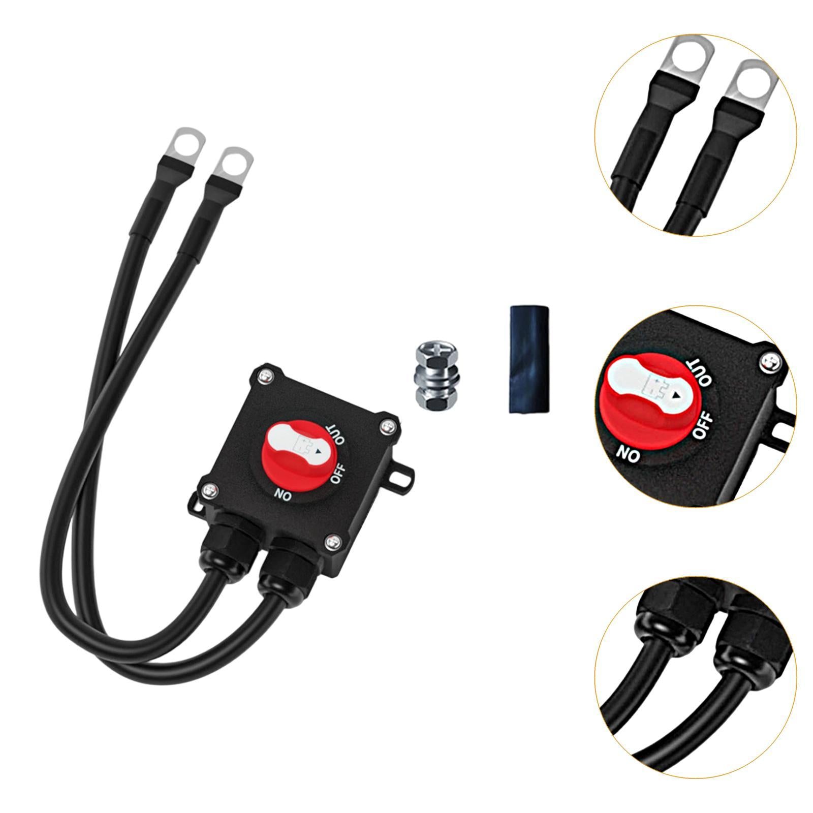 Motorcyle Disconnect Switch Replace Parts Easy to Install Inline Wire Switch for 600cc motorbike