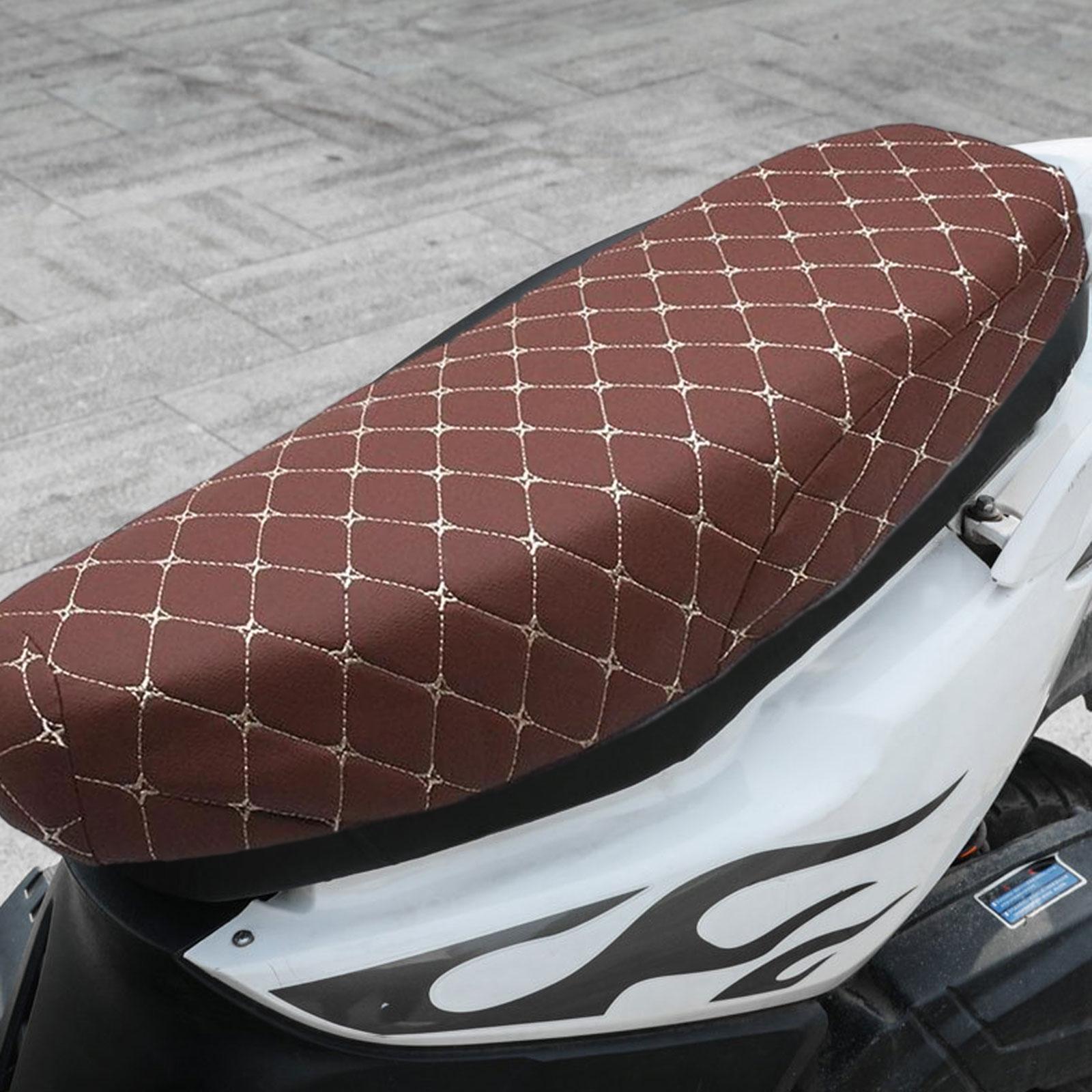 Bending Beam Motorcycle Seat Cover Accessories Comfortable Anti Slip Cushion Brown