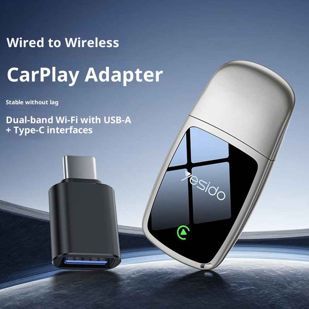 YESIDO KM29 Wireless CarPlay Adapter For Car Stereo 5G / 2.4G Dual Band WiFi OTA Upgradable