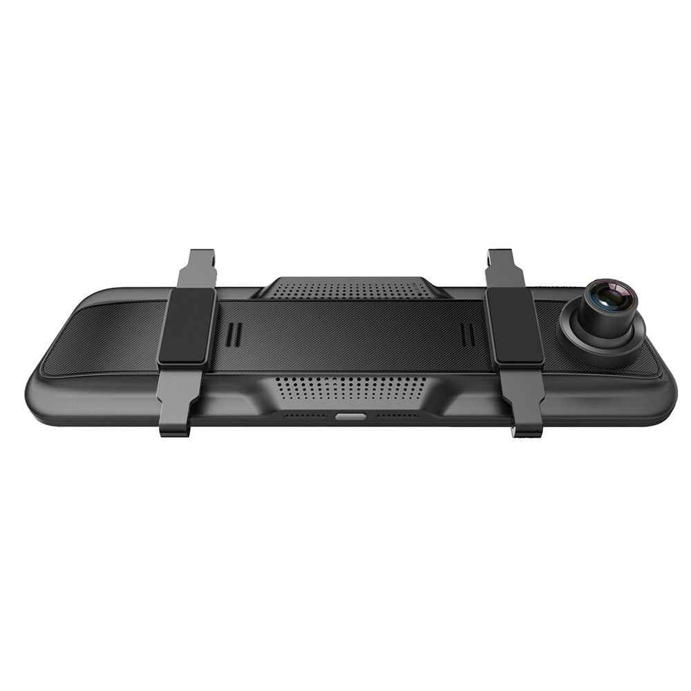 904 9.66 inch Touchscreen Dash Cam CarPlay Full-Screen Streaming Rearview Mirror 4K+1080P Dual Lens Car DVR with Night Vision / Emergency Recording