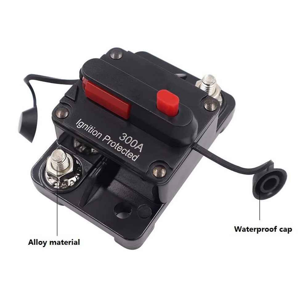 30A - 300A 12 - 48V DC IP67 Waterproof Circuit Breaker with Manual Reset Button for Car / Yacht / RV - 200A