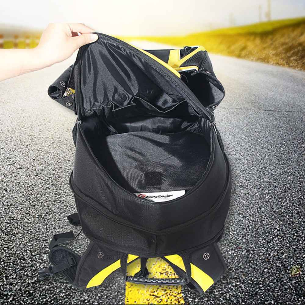 RIDING TRIBE G-XZ-012 Motorcycle Helmet Bag Waterproof Backpack Travel Motorbike Expandable Storage Bag