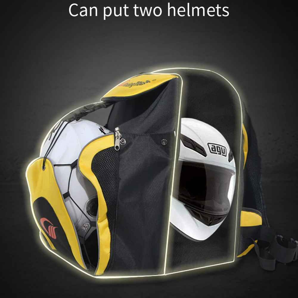 RIDING TRIBE G-XZ-012 Motorcycle Helmet Bag Waterproof Backpack Travel Motorbike Expandable Storage Bag