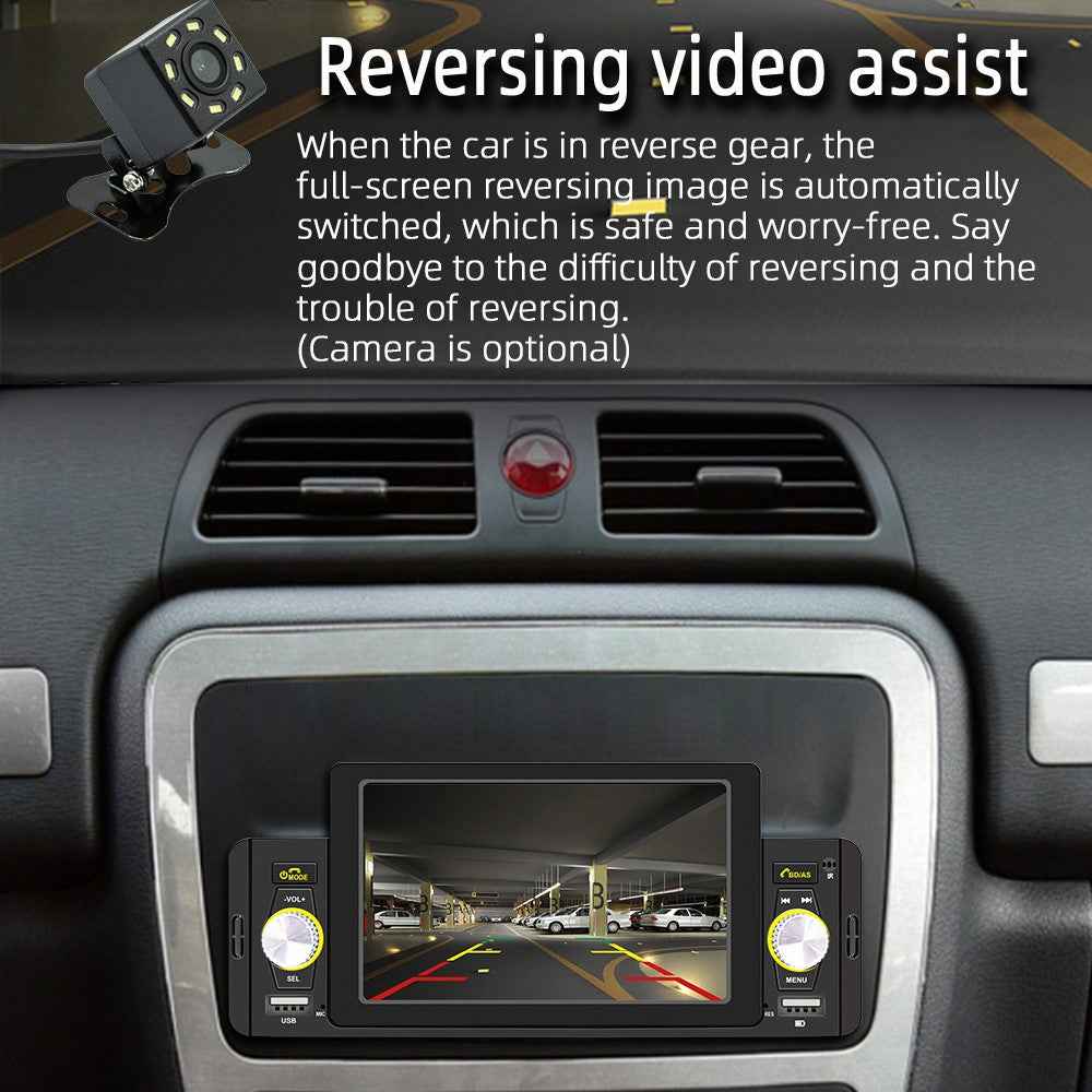 SWM-160 5-inch HD Display Car MP5 Player Bluetooth-compatible 5.0 Hands-Free Car Audio Player Built-in FM Radio (without Battery)