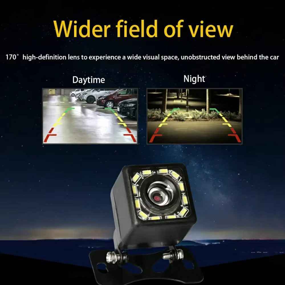 IP68 Waterproof 12 LED Car Rear View Camera Automotive Night Vision HD Backup Camera