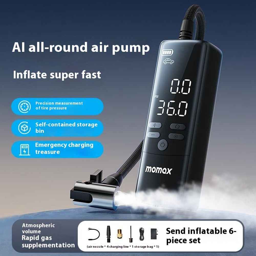 MOMAX 1-Move Support Smart Wireless Air Pump 150 PSI High Pressure Portable Compressor