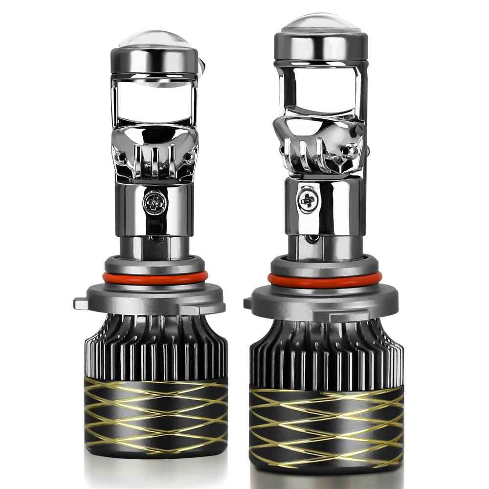 N9 2Pcs 9006 Car Headlamp Mini Lens High Brightness LED Headlight IP67 Waterproof Automotive Front Light