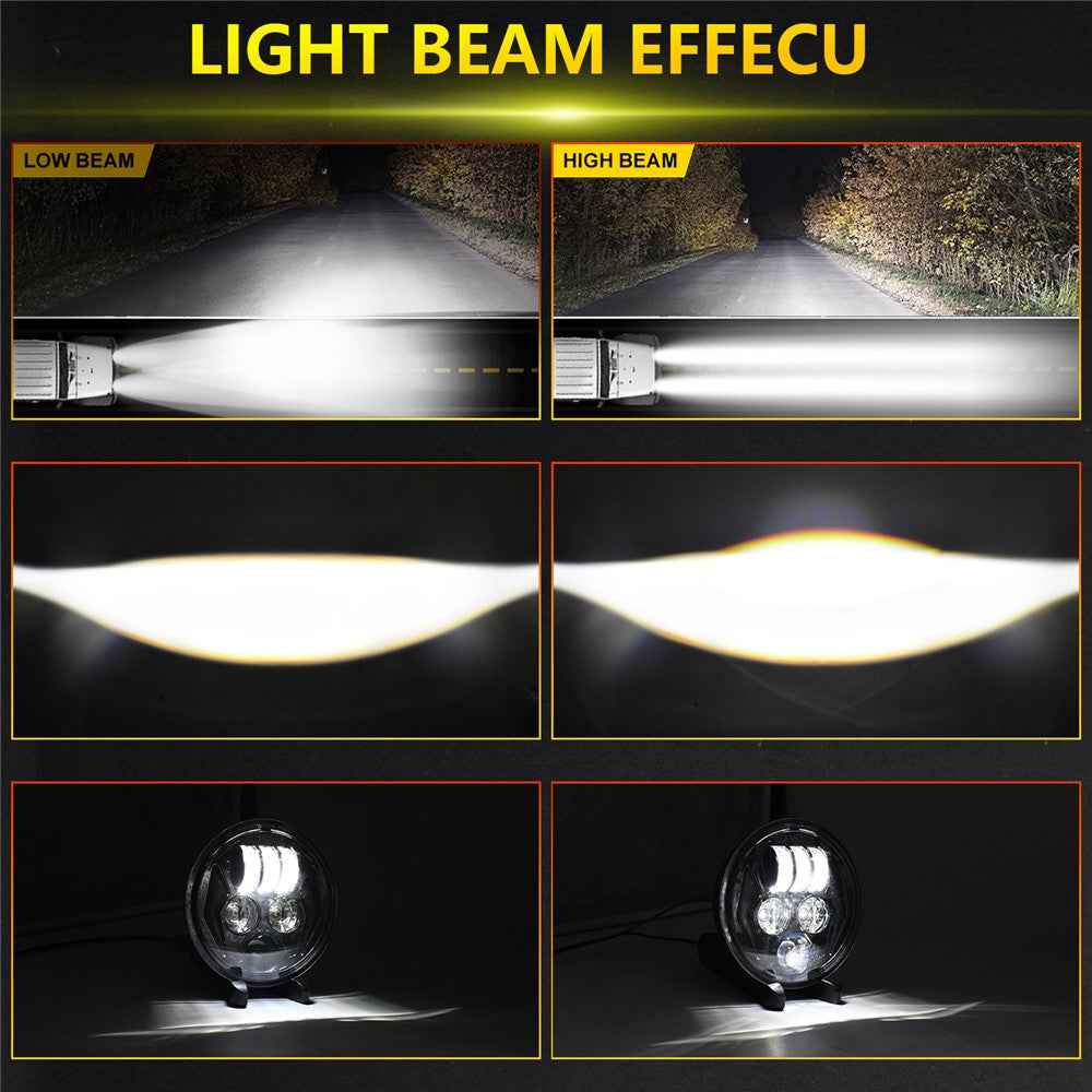 R8 7 Inch LED Headlight IP67 Waterproof Off Road Vehicle Devil Eye DRL Turn Signal Lamp