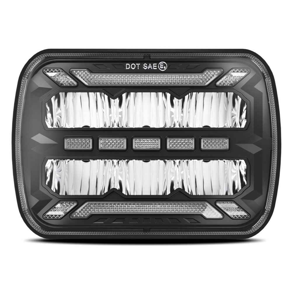 5 x 7 Inch Square LED Headlight High Brightness IP67 Waterproof High Low Beam Truck Front Headlamp