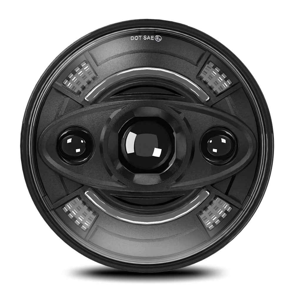 7 Inch Round LED Headlight Anti Glare High Low Beam Aluminum Shell Off Road Vehicle Headlamp