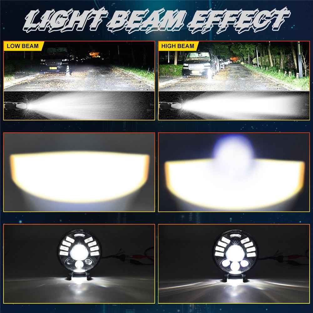 5.75 Inch LED Headlight for Motorcycle Front Lamp High Low Beam with DRL Turn Signal