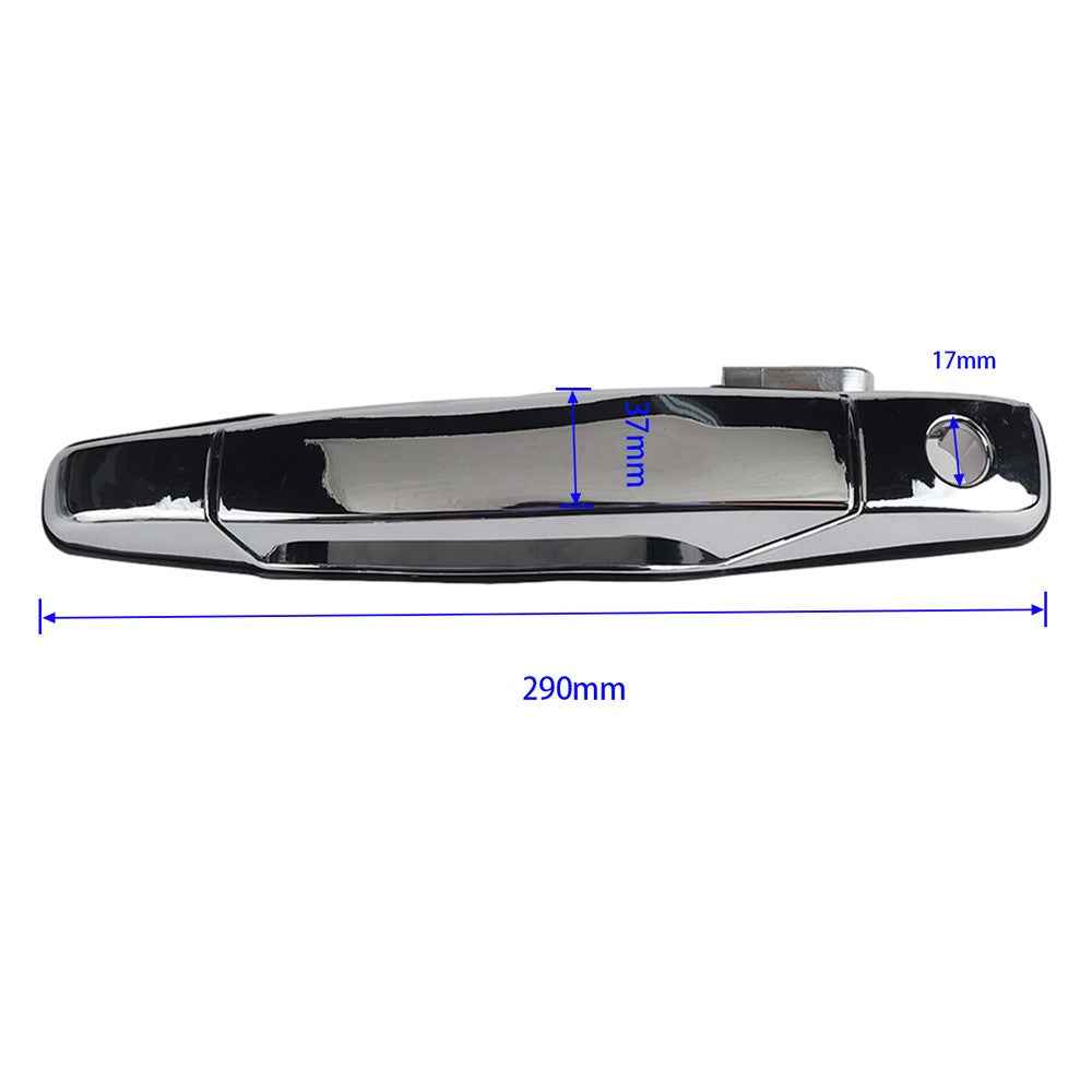 A5050-01 Electroplated Front Driver Left Side Exterior Door Handle Compatible with ESCALADE 2007-2014, SILVERADO 1500 2007-2013 (OE: 22738721)