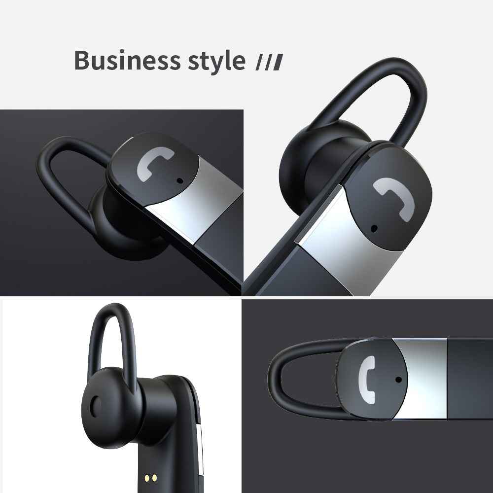 SP16 2 in 1 Portable Sun Visor Hands-free Bluetooth-compatible Speakerphone Smart Vibration Power ON Wireless Car Kit with Earphone/Back Clip Support for Siri Google Voice Control