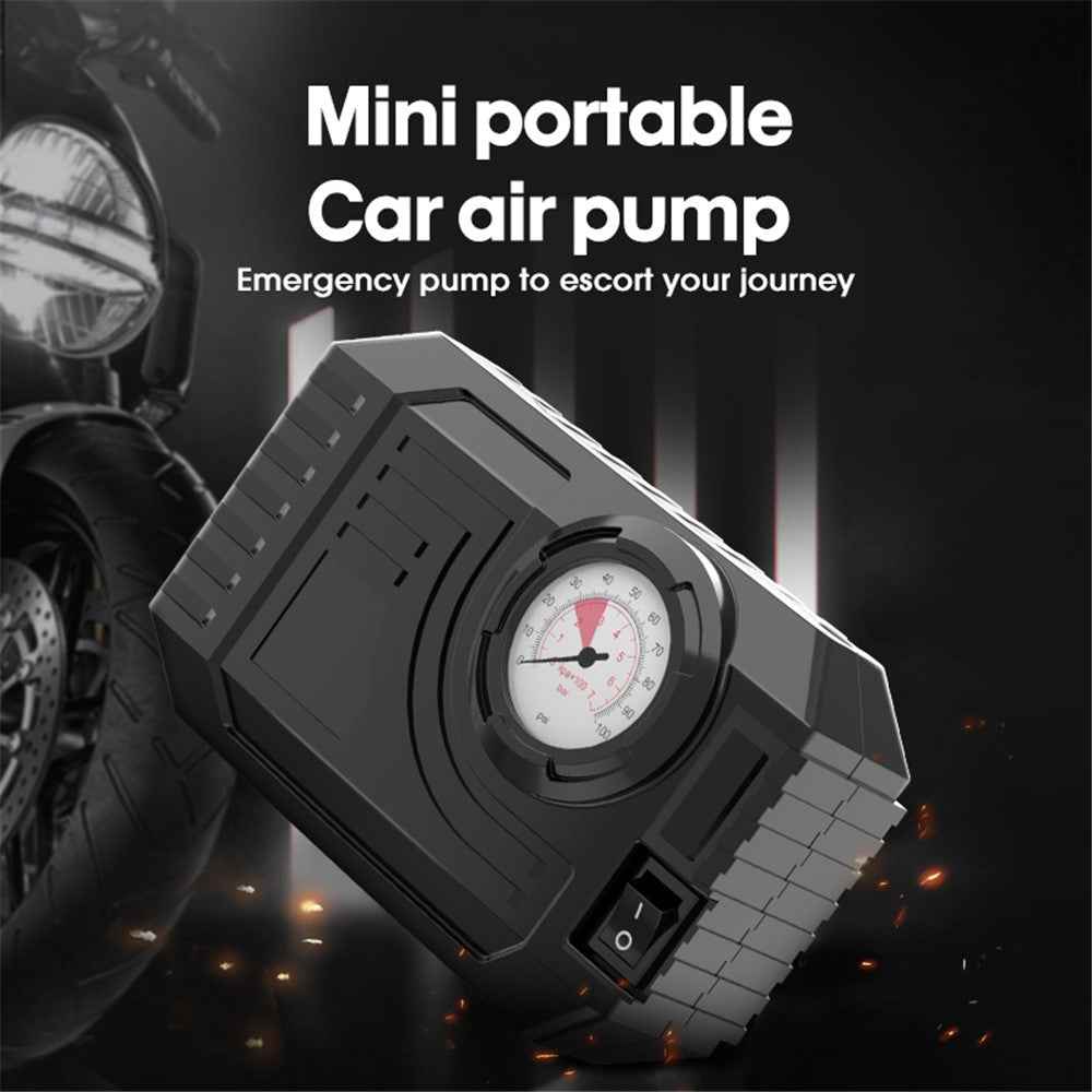 CARSUN C3011 Car Air Compressor 12V Portable Electric Car Tire Inflator Pump with Tyre Pressure Gauge / LED Light